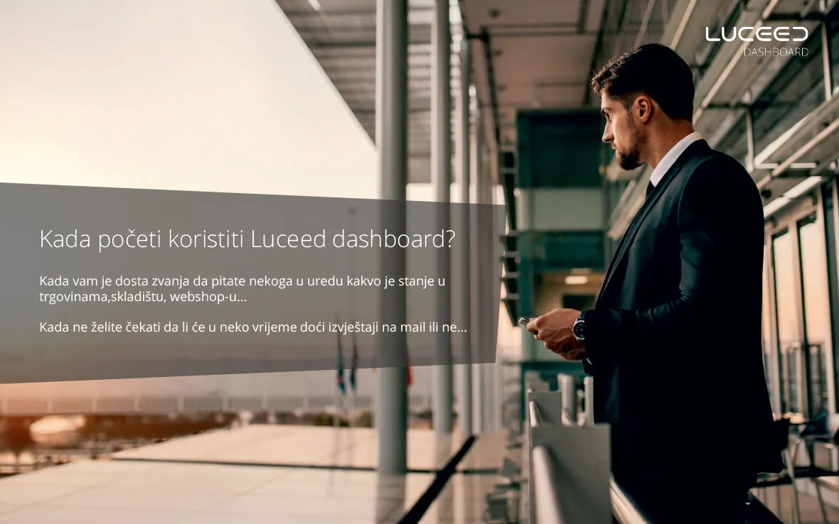Slide “When to start using Luceed Dashboard?” (in Croatian)